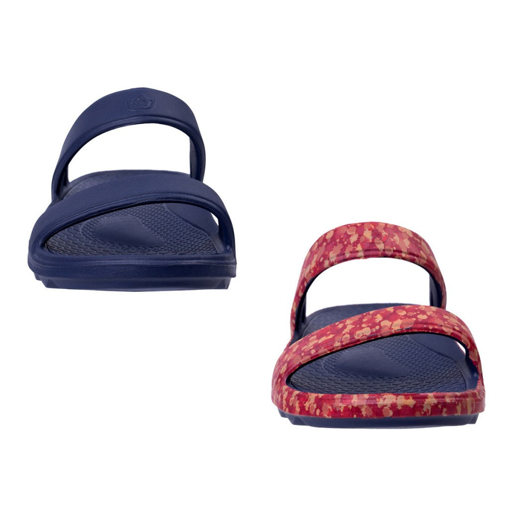 Spenco Fusion Slim Splash 2-Pack Women's Sandals - Bittersweet/navy - Product View - 3