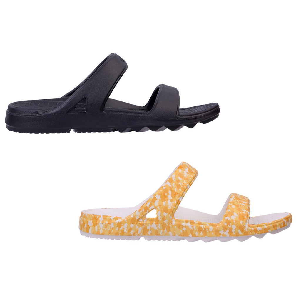 Spenco Fusion Slim Splash 2-Pack Women's Sandals - Yellow/black - Product View - 1