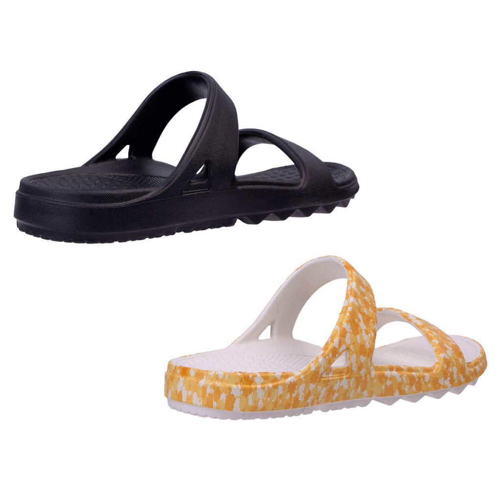 Spenco Fusion Slim Splash 2-Pack Women's Sandals - Yellow/black - Product View - 4
