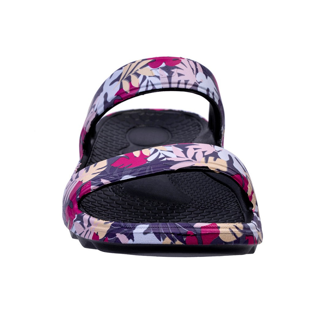 Spenco Fusion Slim Tropical Women's Sandals - Black - Product View - 3