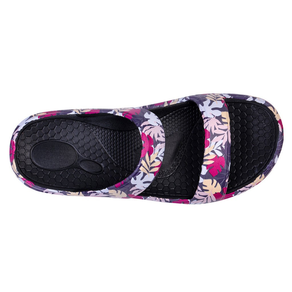 Spenco Fusion Slim Tropical Women's Sandals - Black - Product View - 7