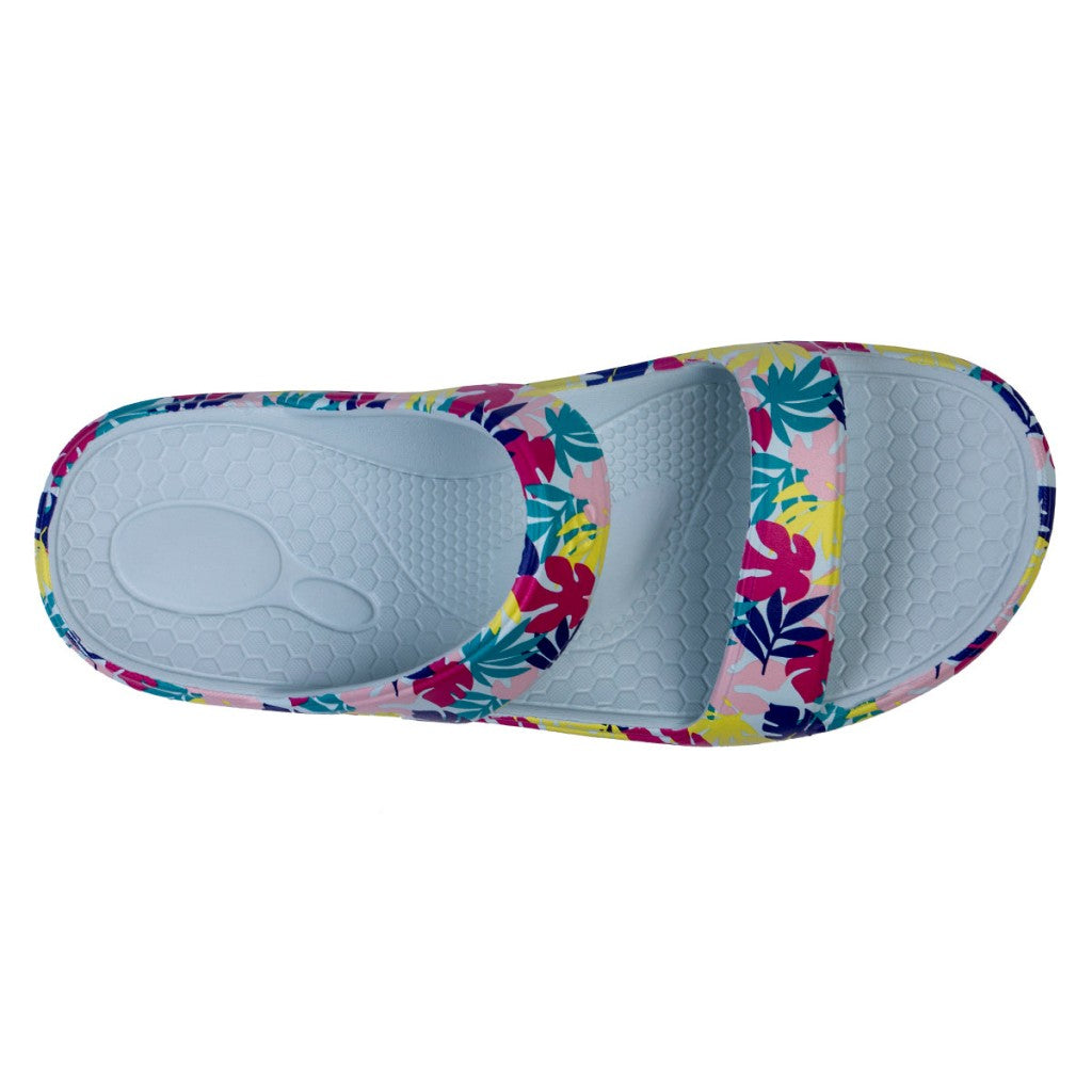 Spenco Fusion Slim Tropical Women's Sandals - Blue Glass - Product View - 7