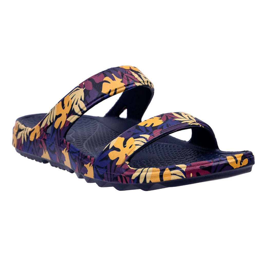 Spenco Fusion Slim Tropical Women's Sandals - Navy - Product View - 2