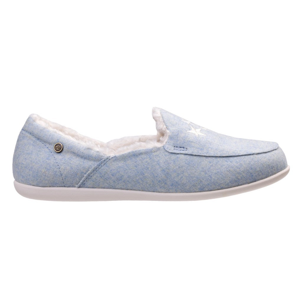 Spenco Heavenly Women's Comfort & Support Slippers - Light Blue Stars - Product View - 1