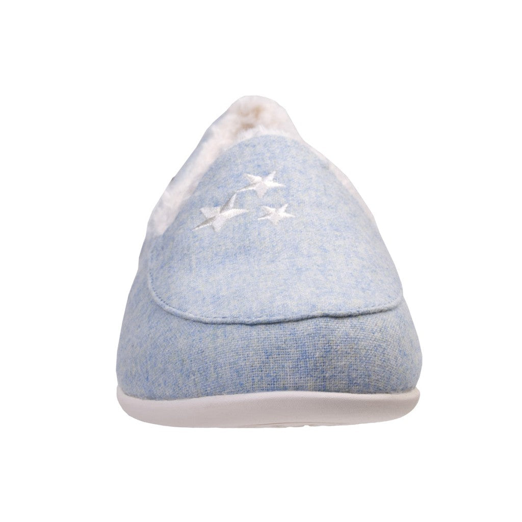 Spenco Heavenly Women's Comfort & Support Slippers - Light Blue Stars - Product View - 3