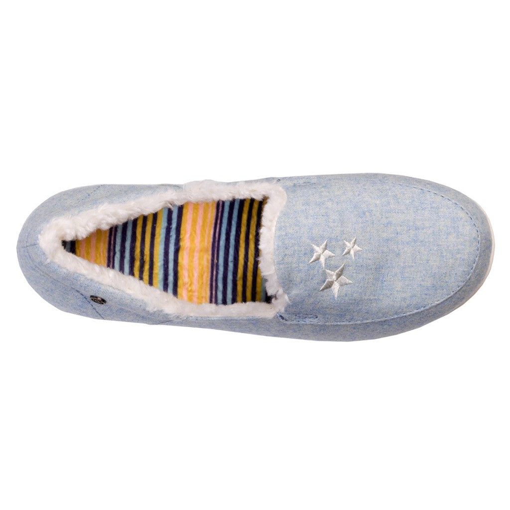 Spenco Heavenly Women's Comfort & Support Slippers - Light Blue Stars - Product View - 7