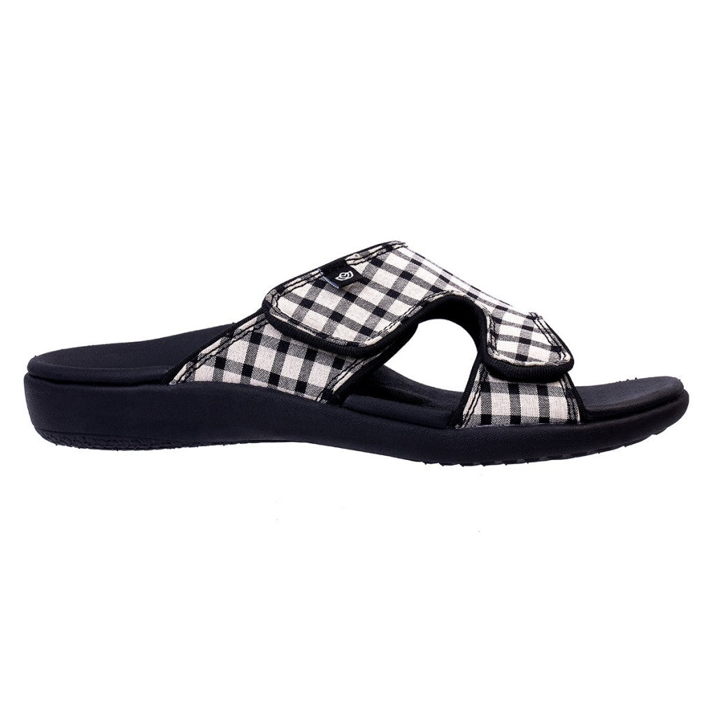 Spenco Kholo Checkered Women's Sandals - Black/white - Product View - 1