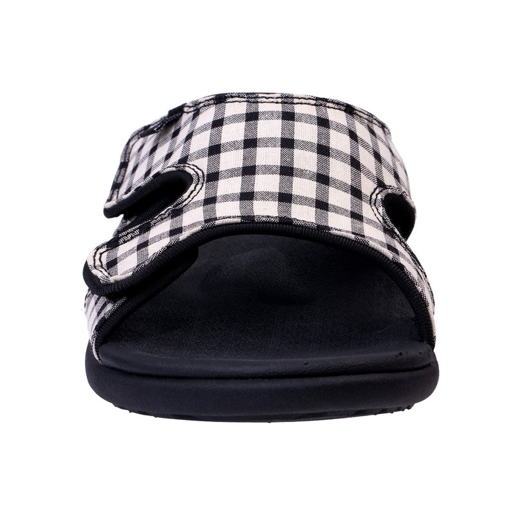 Spenco Kholo Checkered Women's Sandals - Black/white - Product View - 3