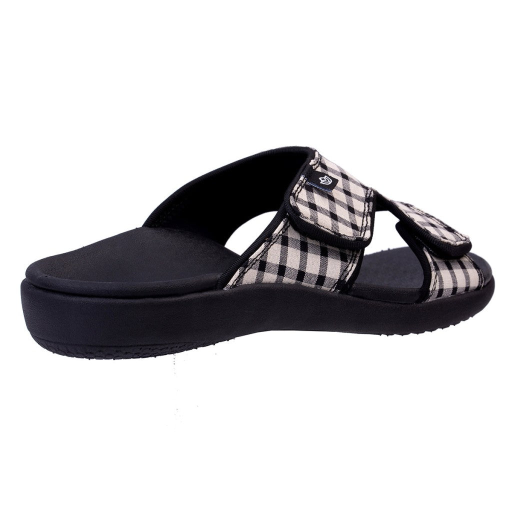 Spenco Kholo Checkered Women's Sandals - Black/white - Product View - 4