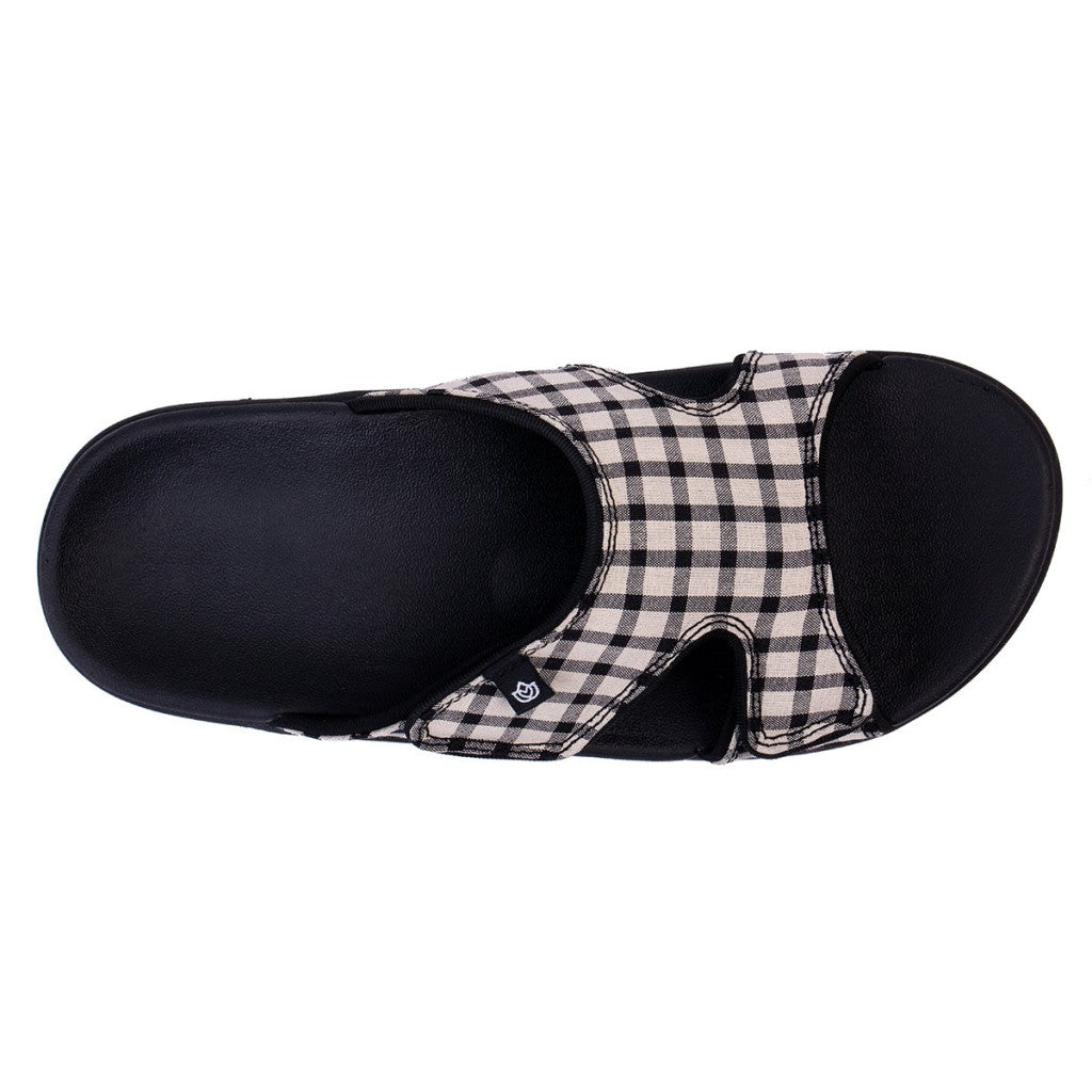 Spenco Kholo Checkered Women's Sandals - Black/white - Product View - 7