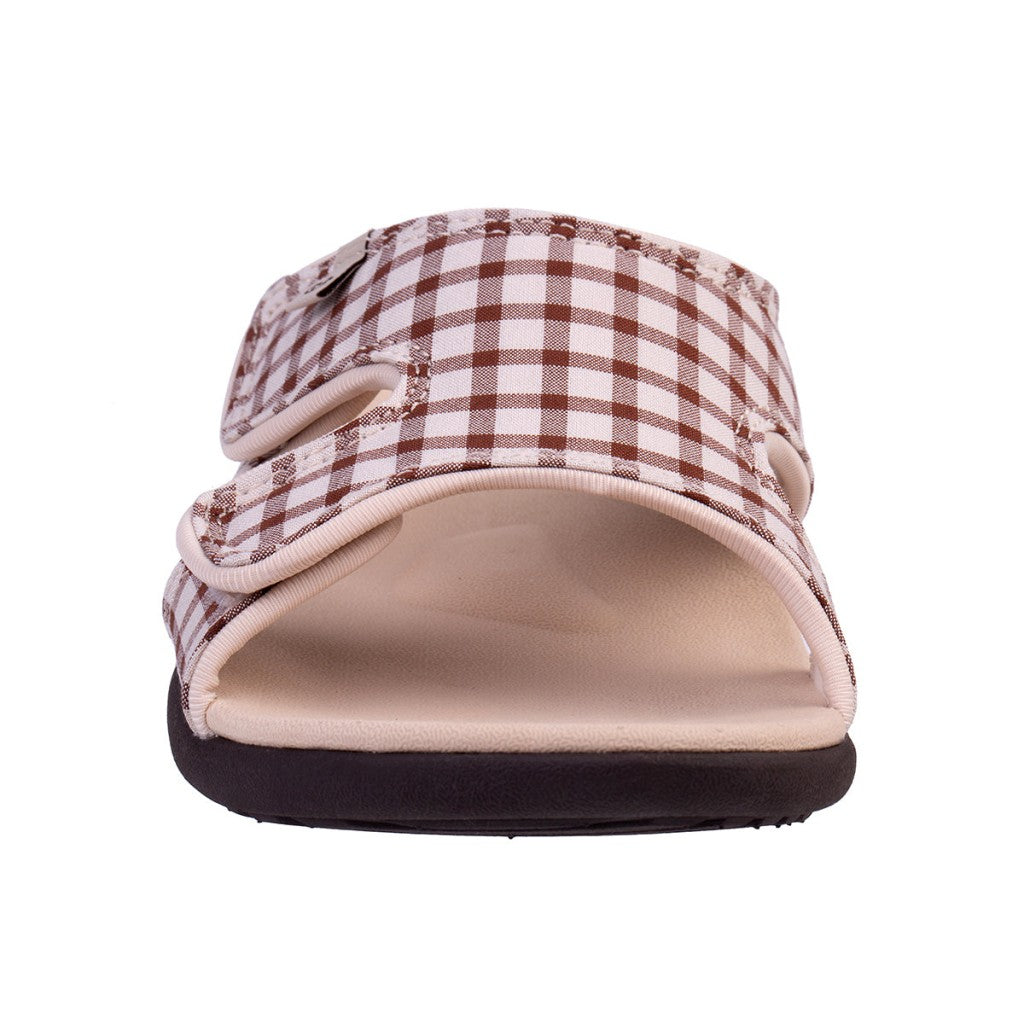 Spenco Kholo Checkered Women's Sandals - Brown/tan - Product View - 3