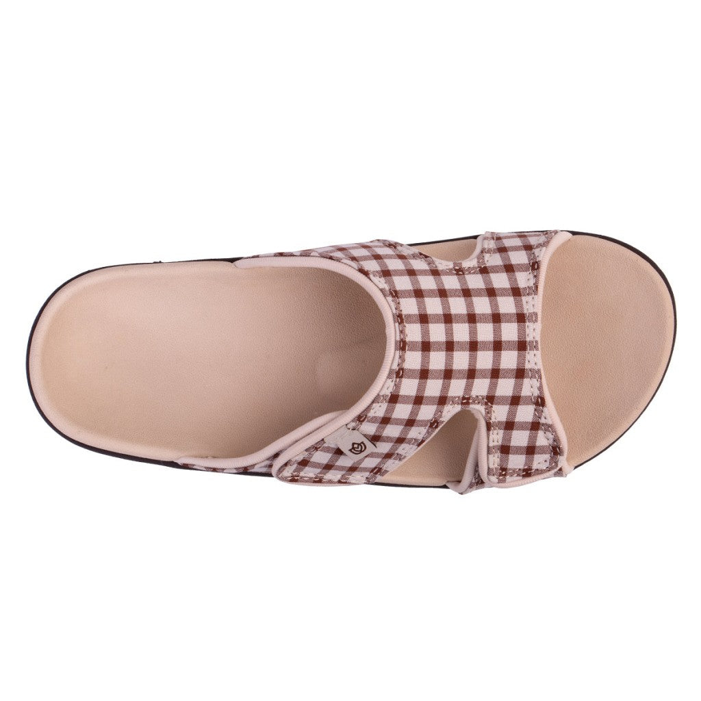 Spenco Kholo Checkered Women's Sandals - Brown/tan - Product View - 7
