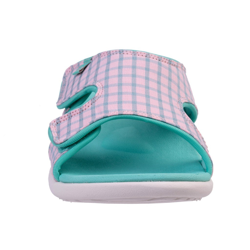 Spenco Kholo Checkered Women's Sandals - Teal/pink - Product View - 3