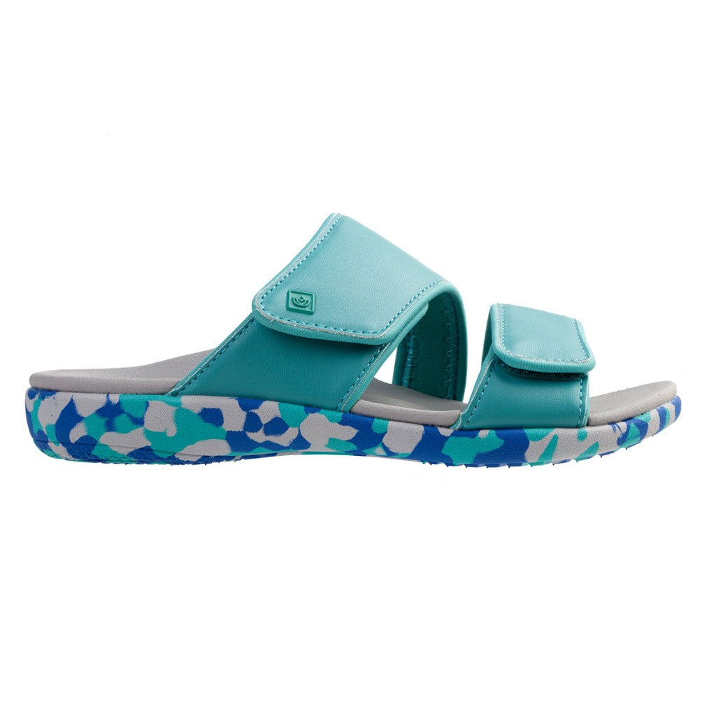 Spenco Kholo Nuevo Camo Full Contact Comfort Women's Sandals - Lagoon - Product View - 1