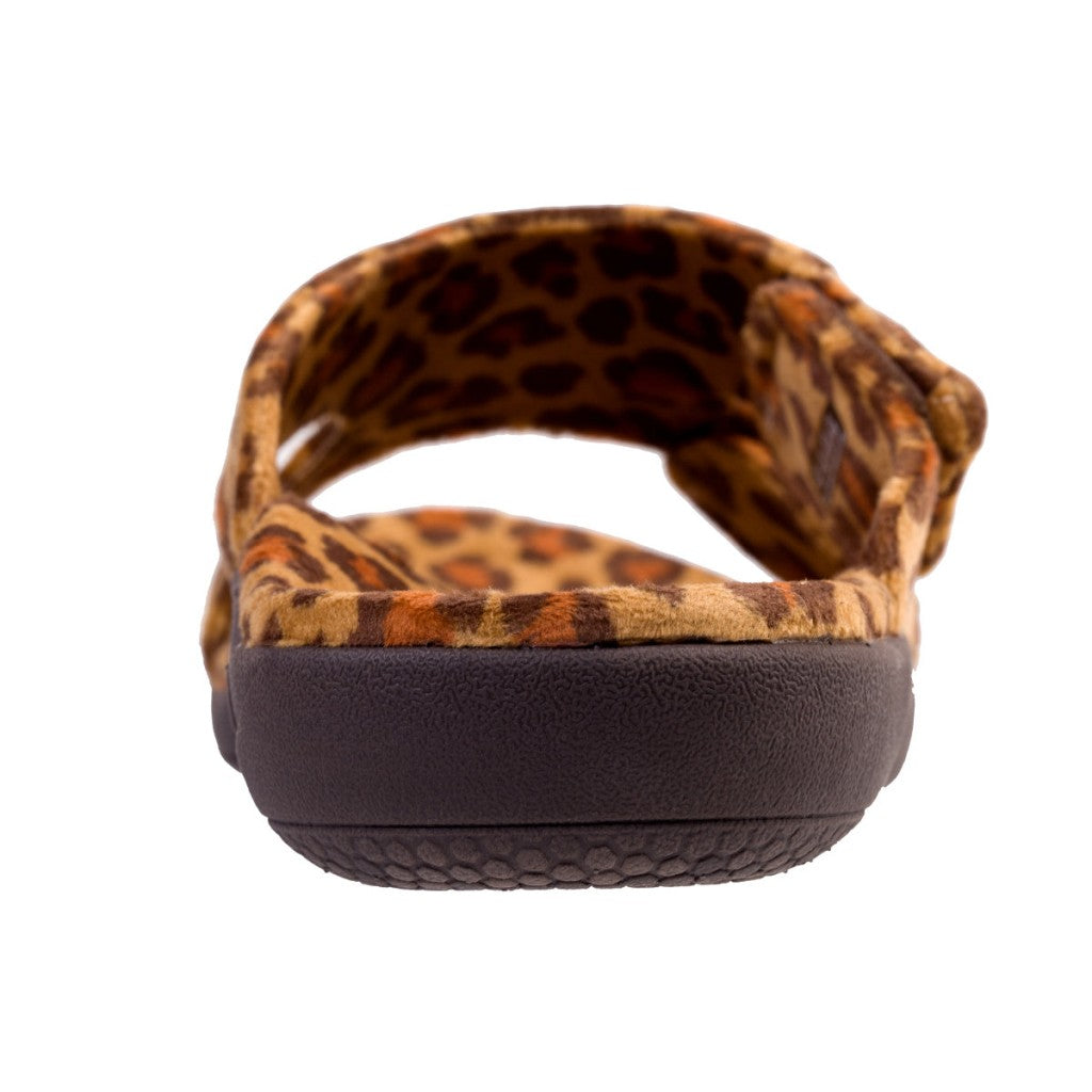 Spenco Kholo Visa Supportive Full Contact Women's Slippers - Tan Leopard - Product View - 5