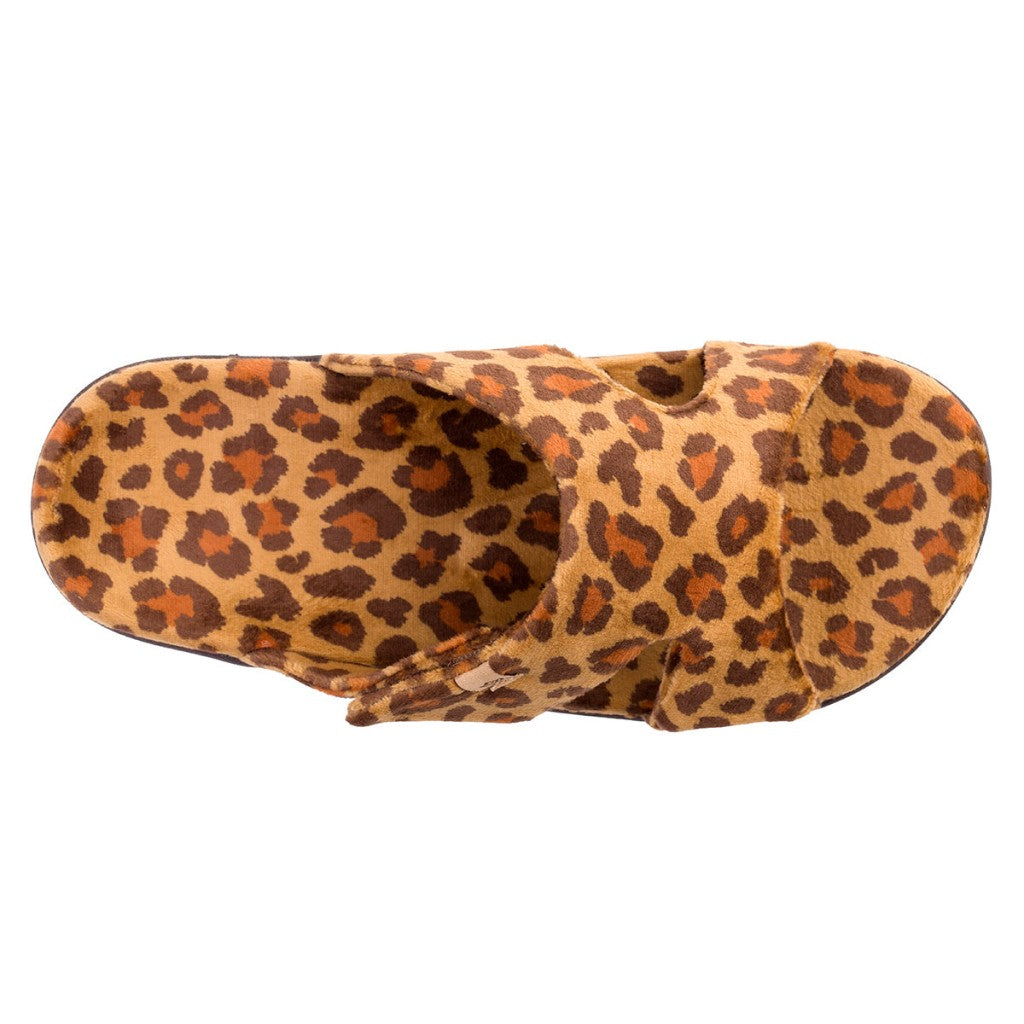 Spenco Kholo Visa Supportive Full Contact Women's Slippers - Tan Leopard - Product View - 7