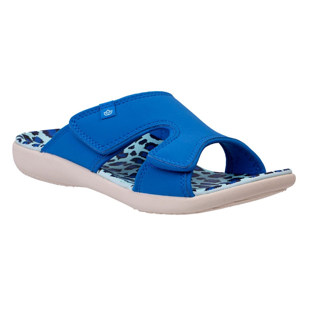 Spenco Kholo Wild Orthotic Comfort Women's Sandals - Blue Leopard - Product View - 2