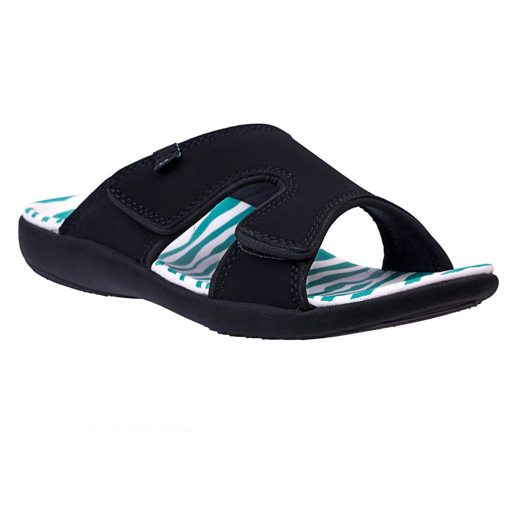 Spenco Kholo Wild Orthotic Comfort Women's Sandals - Teal Zebra - Product View - 2