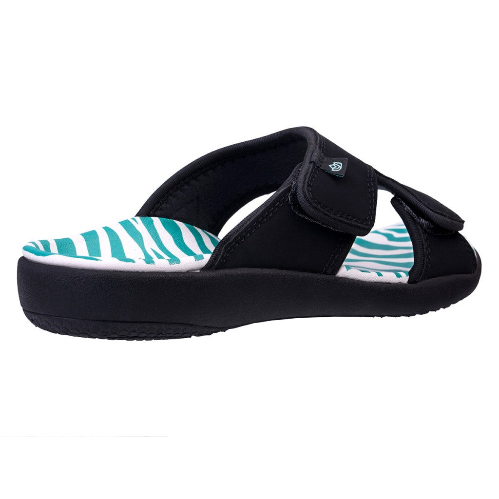 Spenco Kholo Wild Orthotic Comfort Women's Sandals - Teal Zebra - Product View - 4