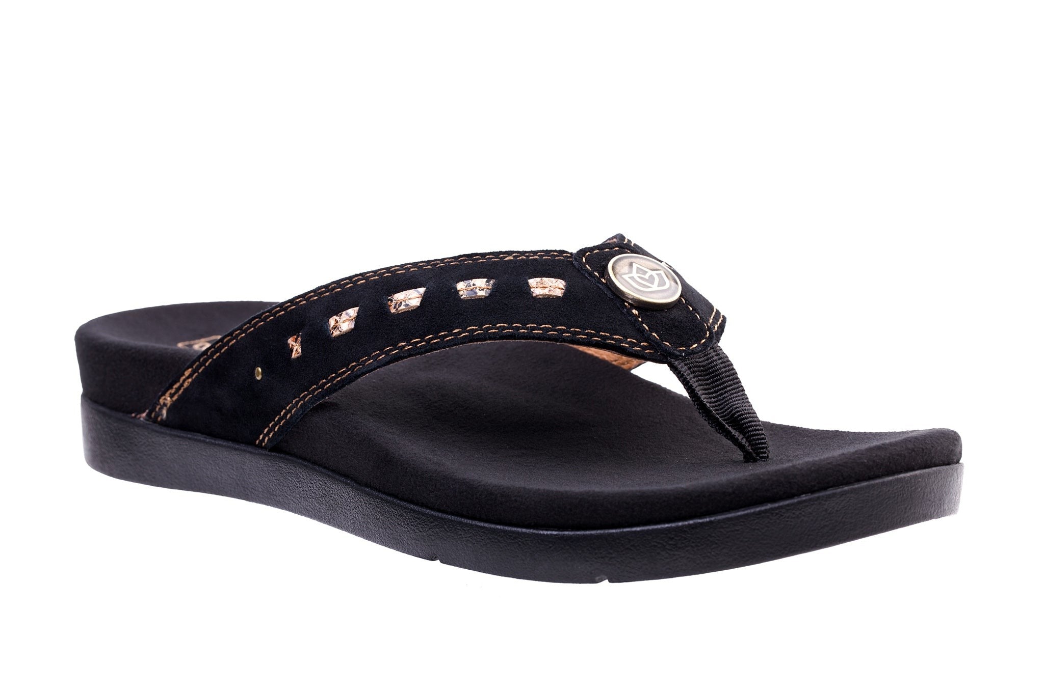 Spenco Laguna Woven Cushioned Support Women's Sandals - Black - Product View - 2