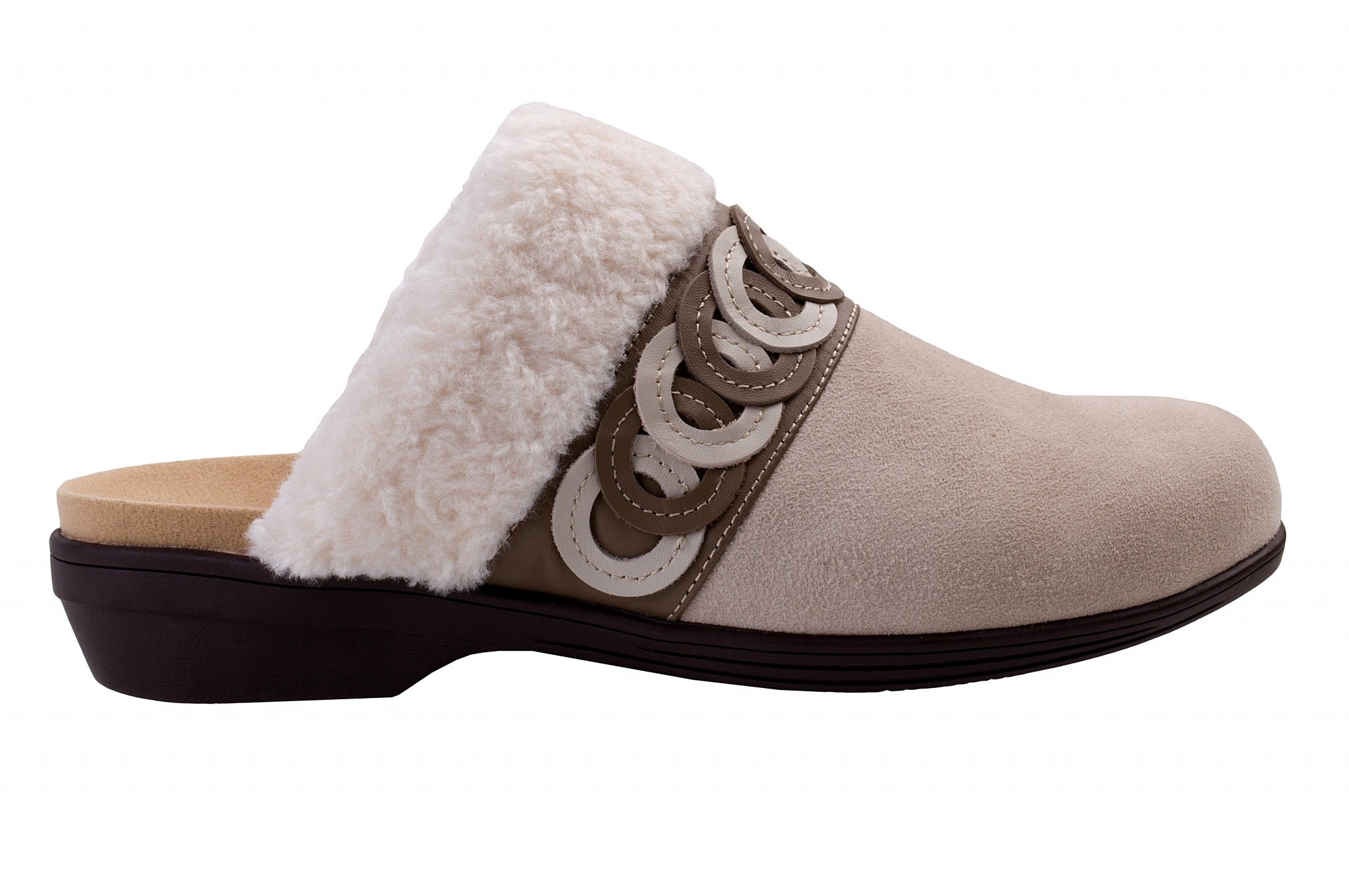 Spenco Ojai Cozy Clog Cushioned Support Women's Shoes - Grey Morn - Product View - 1