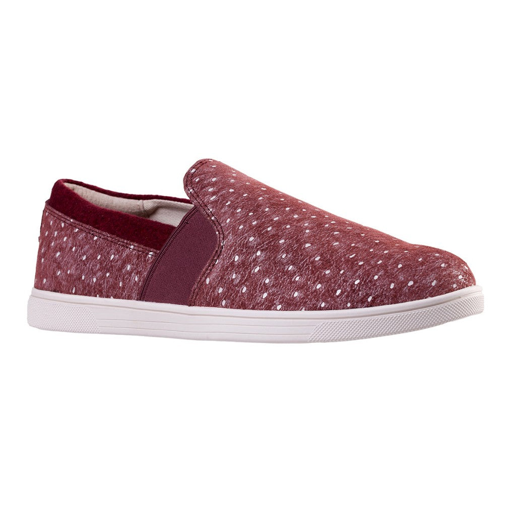 Spenco Santa Cruz Ostrich Comfort & Support Women's Shoes - Burgundy - Product View - 2