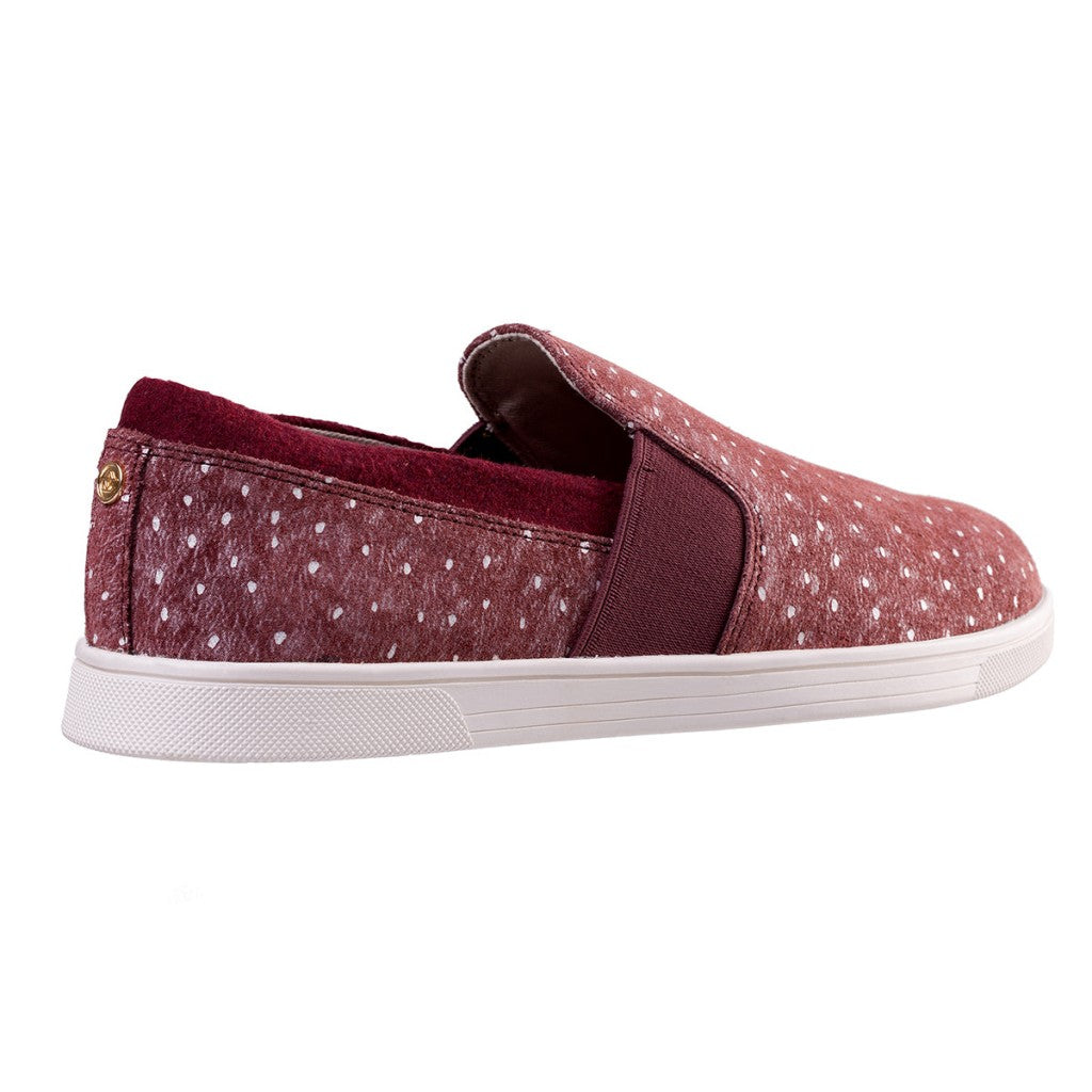 Spenco Santa Cruz Ostrich Comfort & Support Women's Shoes - Burgundy - Product View - 4