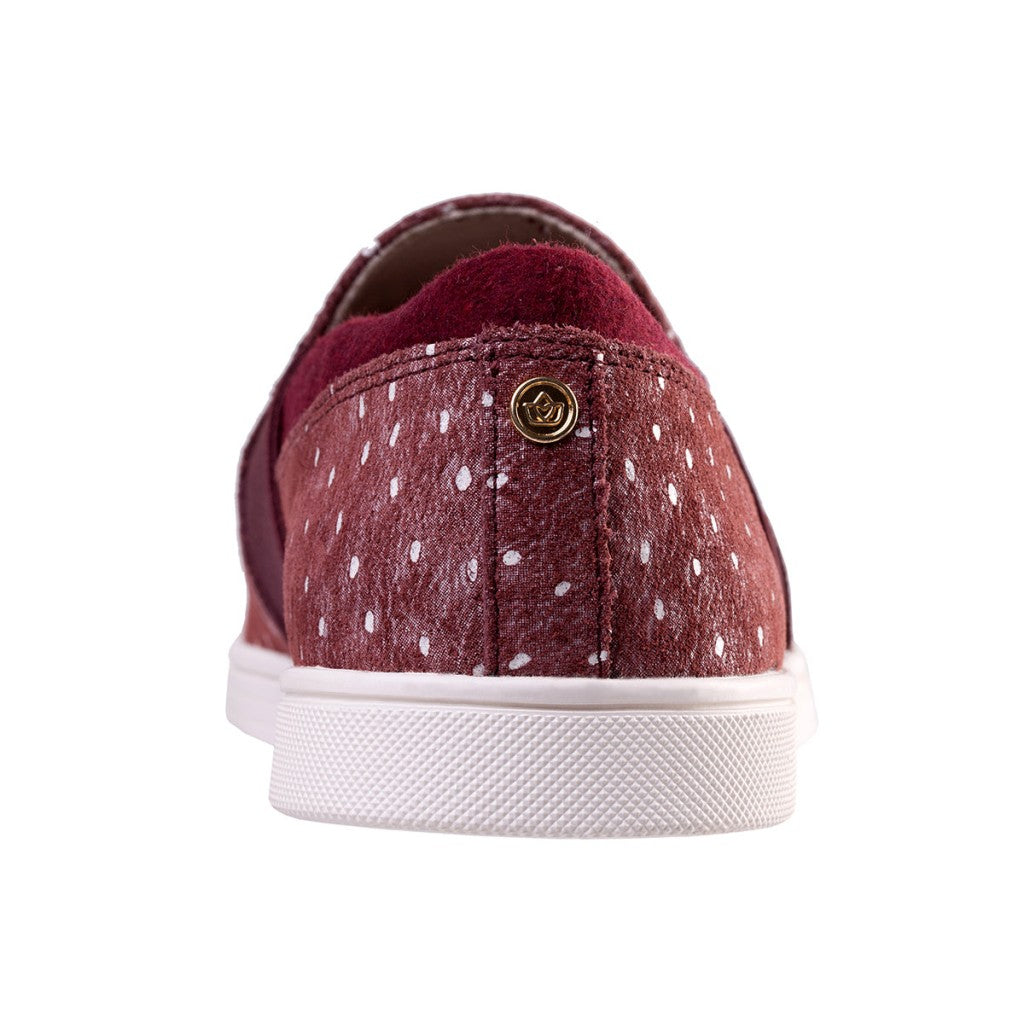 Spenco Santa Cruz Ostrich Comfort & Support Women's Shoes - Burgundy - Product View - 5