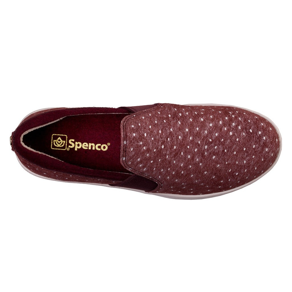 Spenco Santa Cruz Ostrich Comfort & Support Women's Shoes - Burgundy - Product View - 7