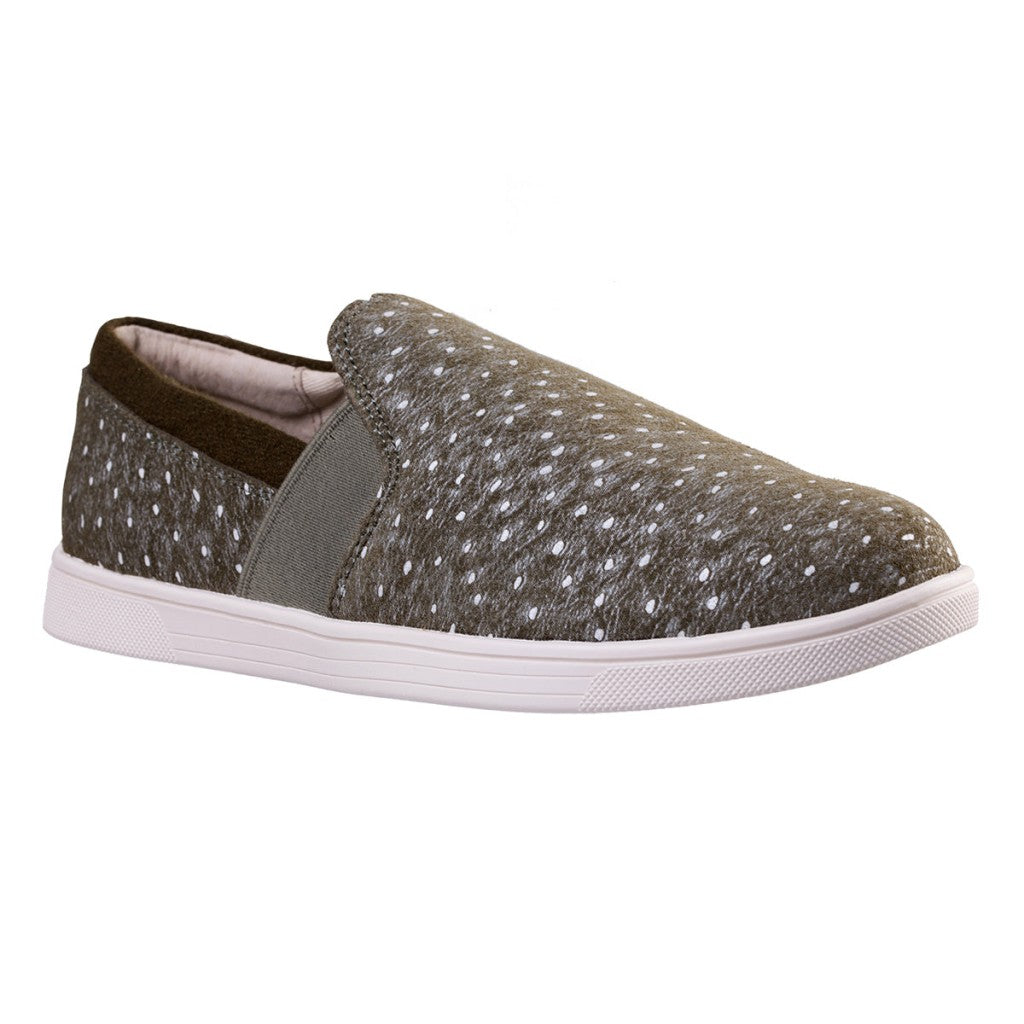 Spenco Santa Cruz Ostrich Comfort & Support Women's Shoes - Olive - Product View - 2