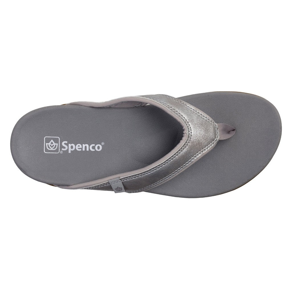 Spenco Shoreline Dusted Metallic Full Contact Comfort Women's Sandals - Grey - Product View - 7