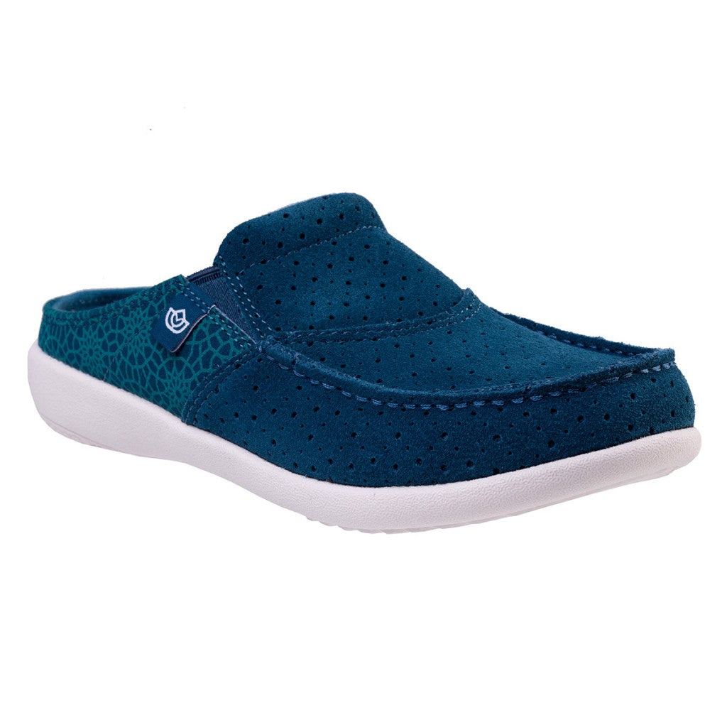 Spenco Siesta Slide Mosaic Full Contact Comfort Women's Slide - Aegean Teal - Product View - 2