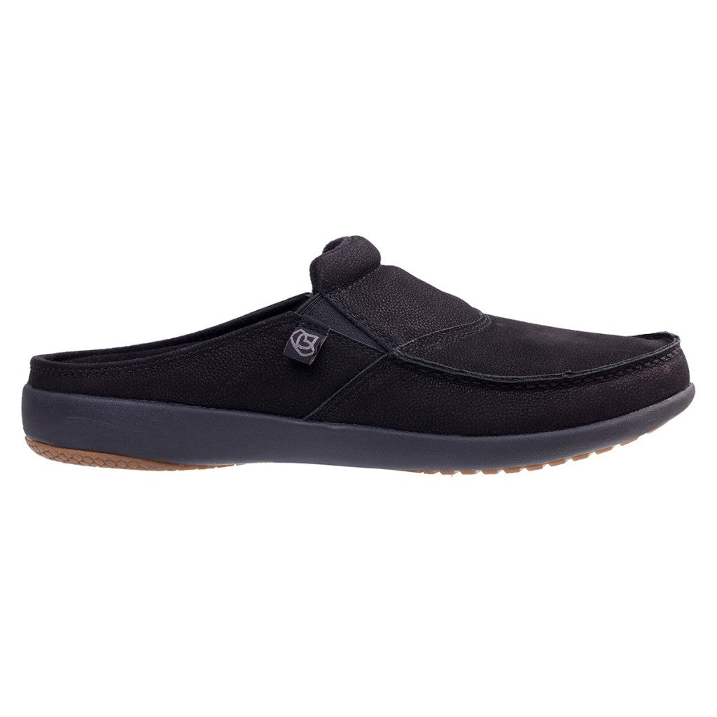 Spenco Siesta Slide Nubuck Cushioned Support Men's Shoes - Black - Product View - 1