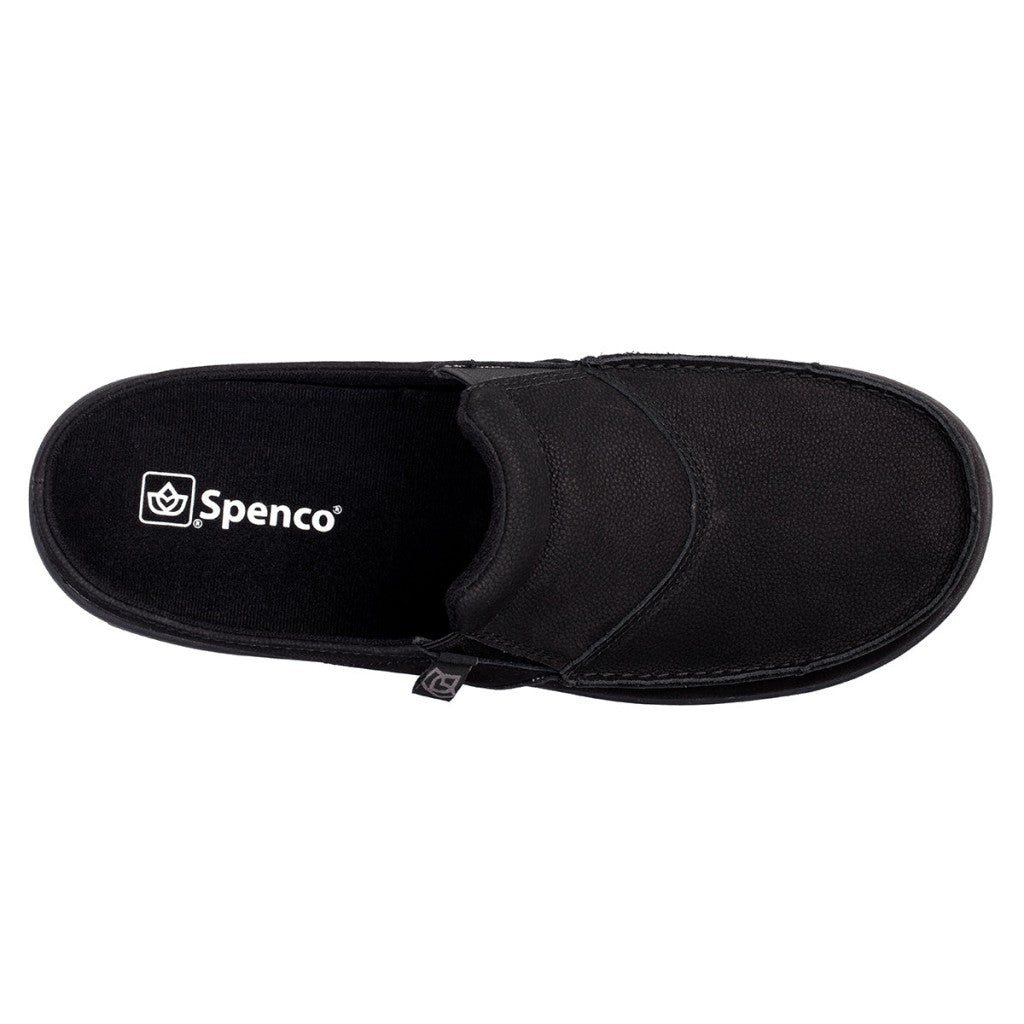 Spenco Siesta Slide Nubuck Cushioned Support Men's Shoes - Black - Product View - 6
