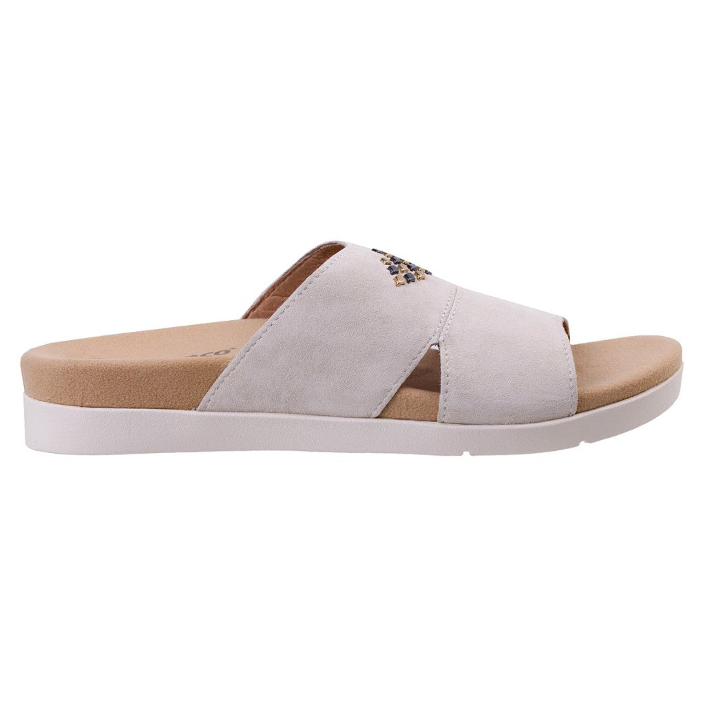 Spenco Twilight Stud '22 Full Contact Comfort Women's Sandals - Cream - Product View - 1