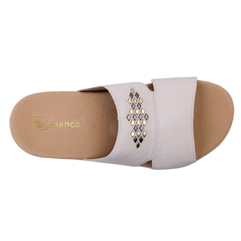 Spenco Twilight Stud '22 Full Contact Comfort Women's Sandals - Cream - Product View - 7