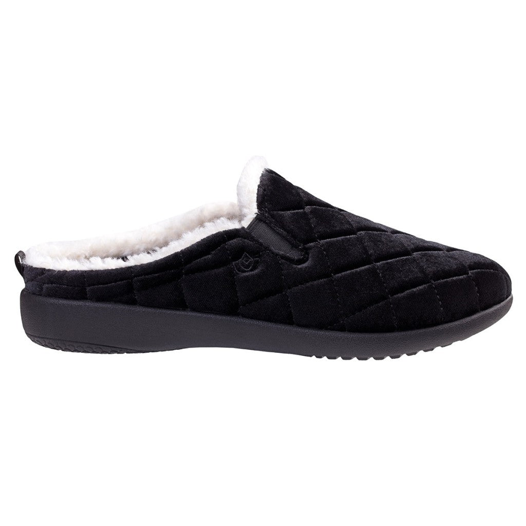 Spenco Velveteen Full Contact Comfort Women's Slippers - Black - Product View - 1