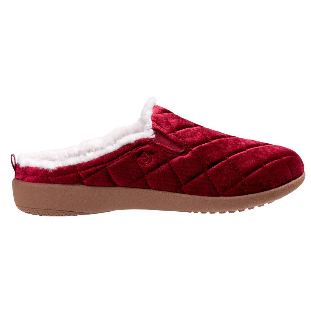 Spenco Velveteen Full Contact Comfort Women's Slippers - Cranberry - Product View - 1