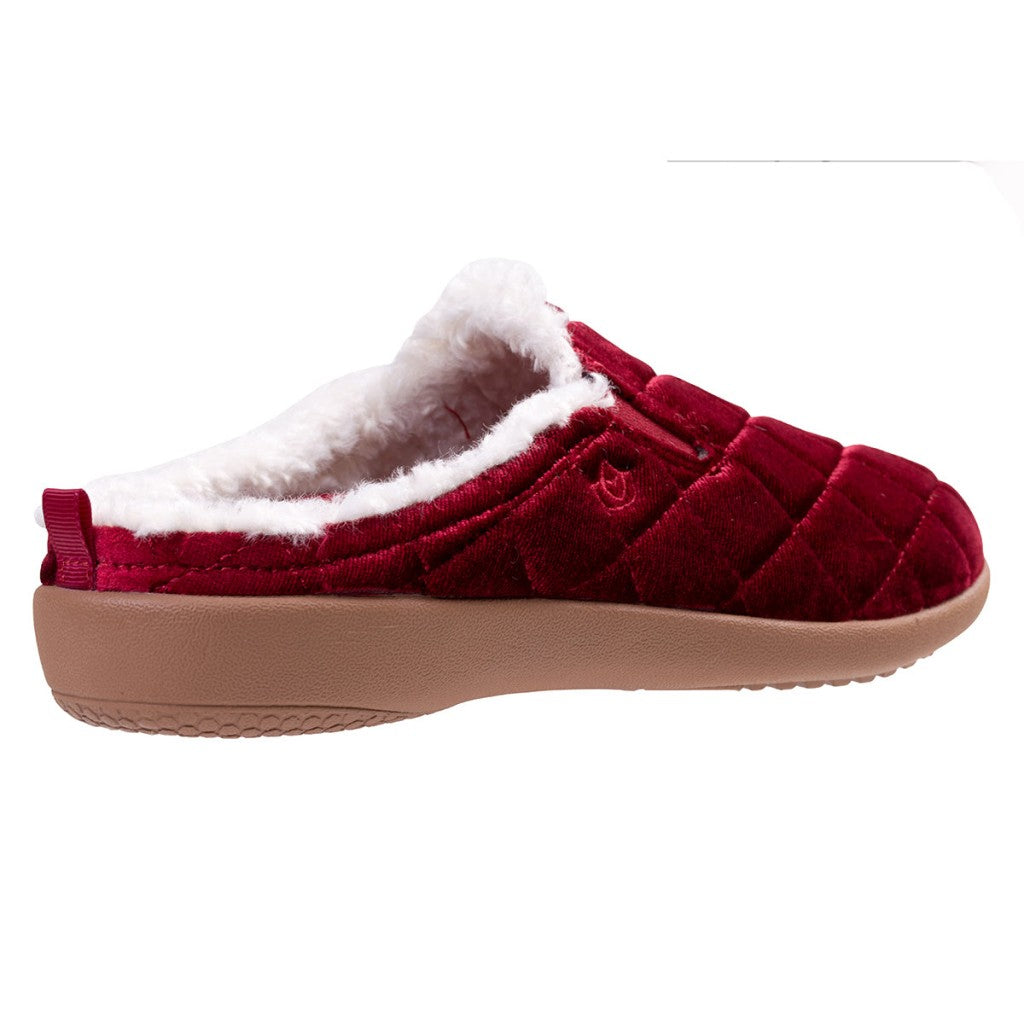 Spenco Velveteen Full Contact Comfort Women's Slippers - Cranberry - Product View - 4