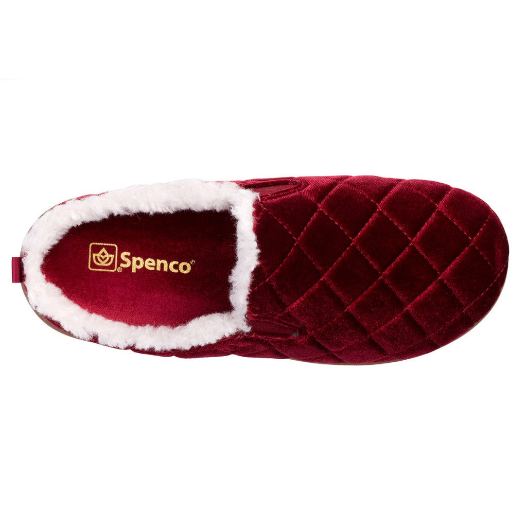 Spenco Velveteen Full Contact Comfort Women's Slippers - Cranberry - Product View - 7