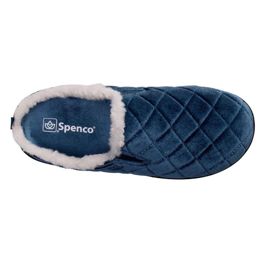 Spenco Velveteen Full Contact Comfort Women's Slippers - Deep Teal - Product View - 7