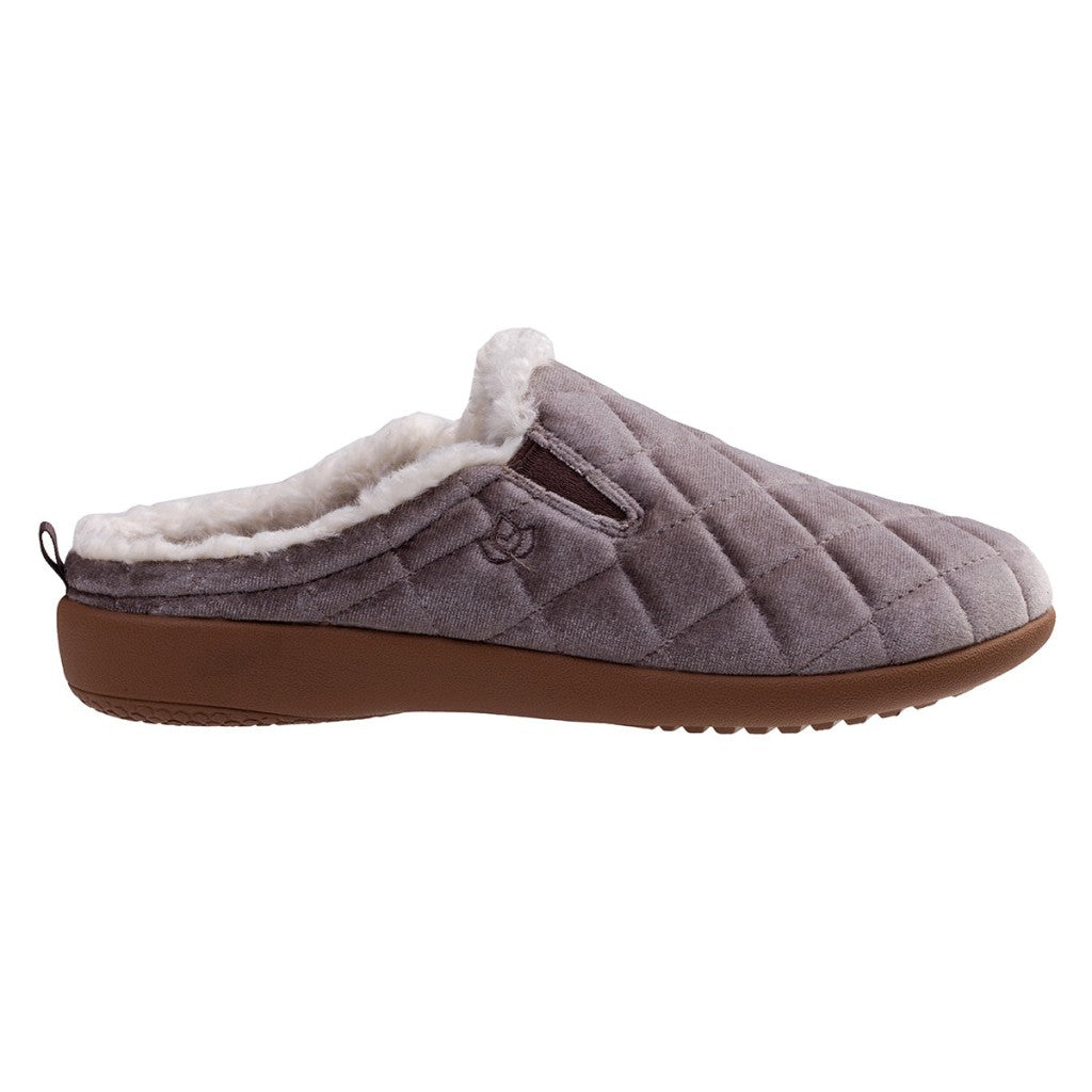 Spenco Velveteen Full Contact Comfort Women's Slippers - Grey - Product View - 1