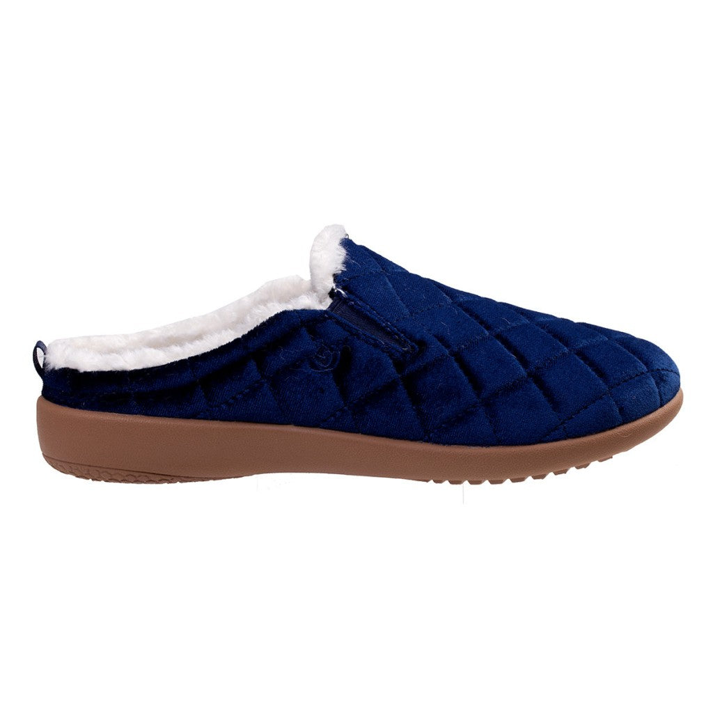 Spenco Velveteen Full Contact Comfort Women's Slippers - Navy - Product View - 1