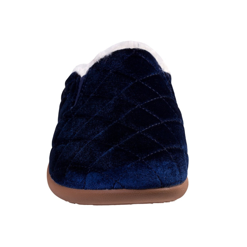 Spenco Velveteen Full Contact Comfort Women's Slippers - Navy - Product View - 3