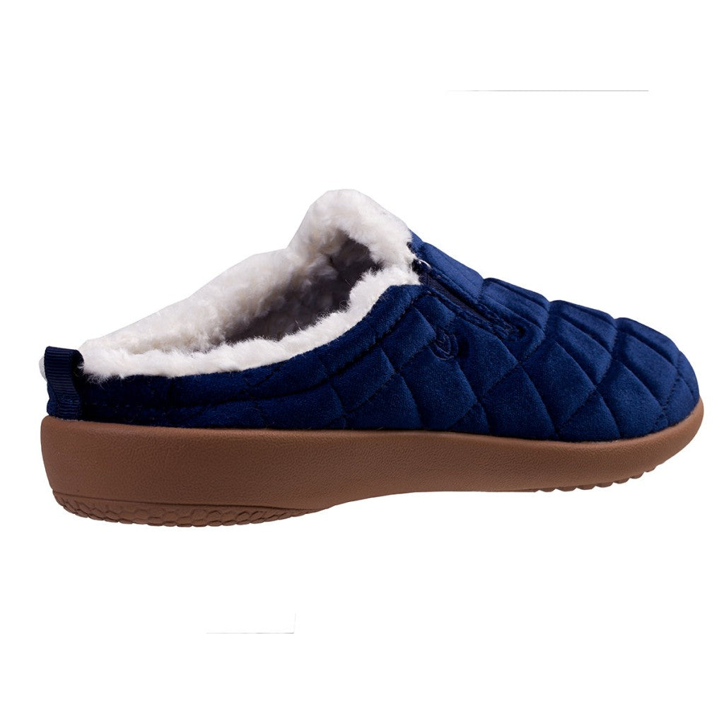 Spenco Velveteen Full Contact Comfort Women's Slippers - Navy - Product View - 4