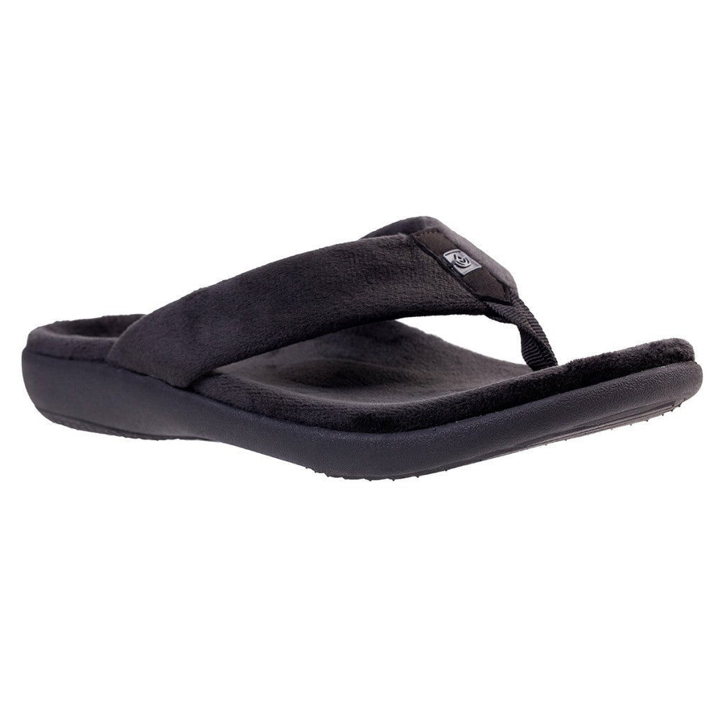 Spenco Victoria Cozy Memory Foam Support Women's Slippers - Black - Product View - 2