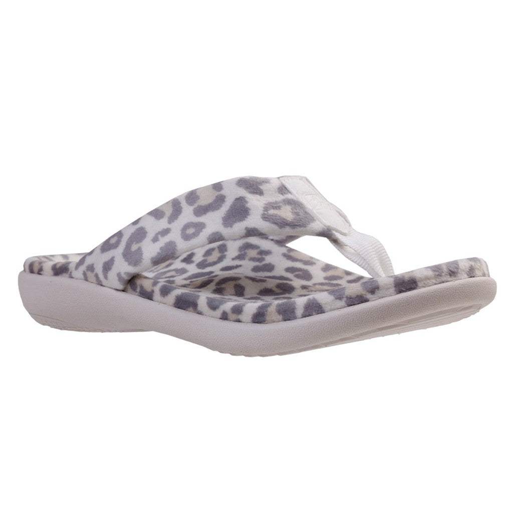 Spenco Victoria Cozy Memory Foam Support Women's Slippers - Snow Leopard - Product View - 2