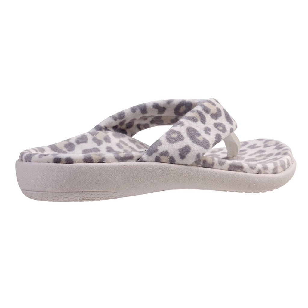 Spenco Victoria Cozy Memory Foam Support Women's Slippers - Snow Leopard - Product View - 4
