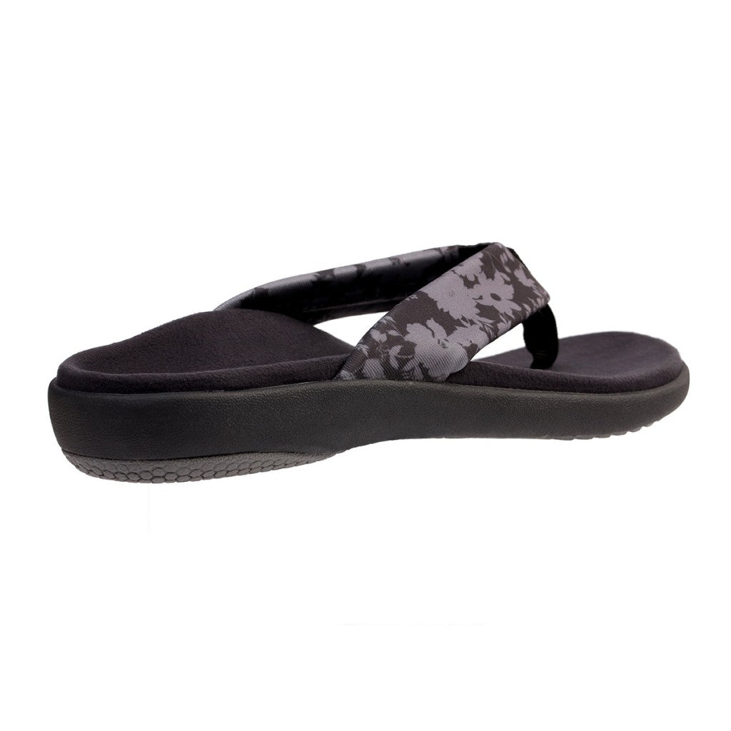 Spenco Victoria Floral Memory Foam Orthotic Support Women's Sandals - Black - Product View - 4