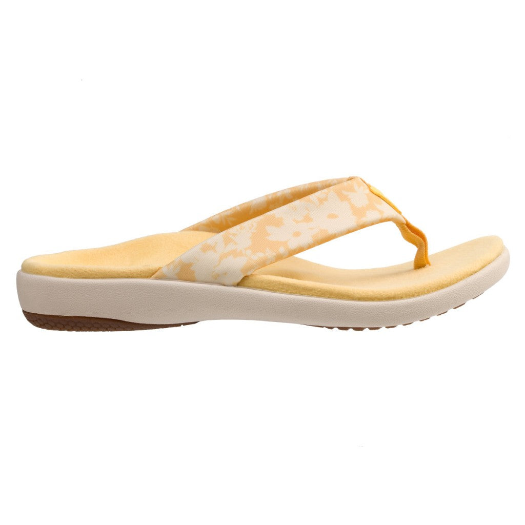 Spenco Victoria Floral Memory Foam Orthotic Support Women's Sandals - Cornsilk - Product View - 1